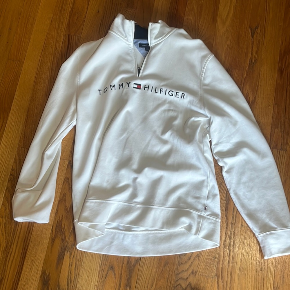 Tommy Hilfiger white quarter zip